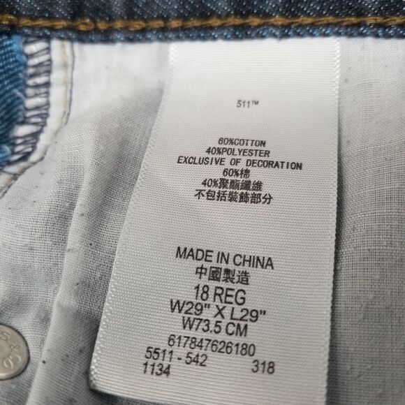 Levi's 511 Slim Jeans. 29" x 29". - Picture 4 of 16